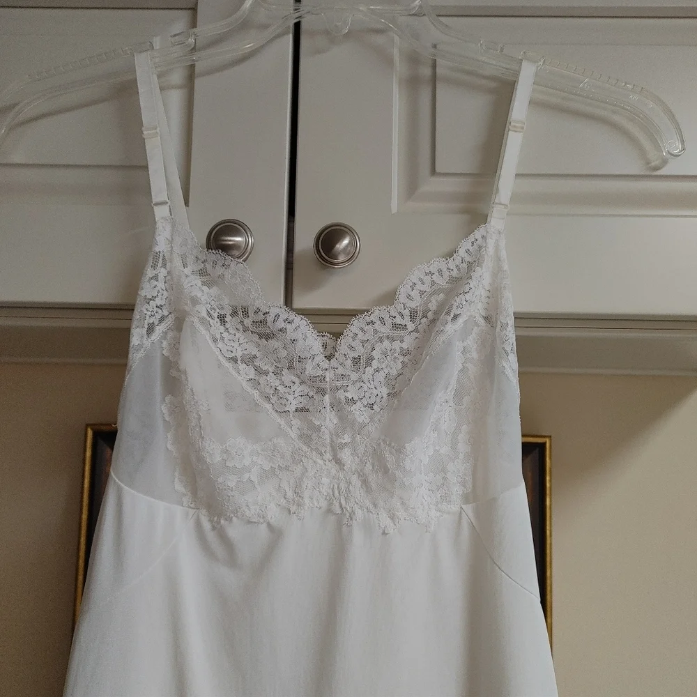 VTG Vassarette White Full Slip 36 - Picture 2 of 10